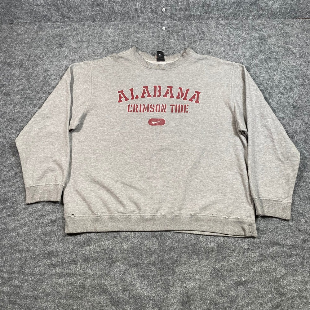 Vintage Nike Team Alabama Crimson Tide Sweatshirt Gray XXL Made in USA 90s